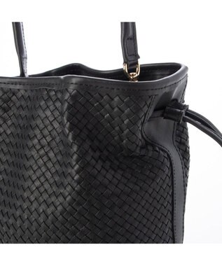 UNBILLION 【テレビ ドラマ着用アイテム】ペルケ perche / レザーメッシュ2wayバゲットバッグ ブラック