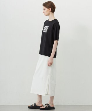 ICB L 【接触冷感・UVケア・洗える】ゼブラ柄 TEE ブラック系