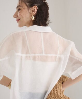 WEGO 【ANGIE VINTAGE】スキッパーシアーシャツ ホワイト