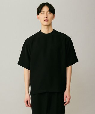 UNFILO MENS ダブルクロス クルーTEE ブラック