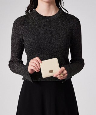 Paul Smith メタルクロップドロゴ 2つ折り財布 アイボリー