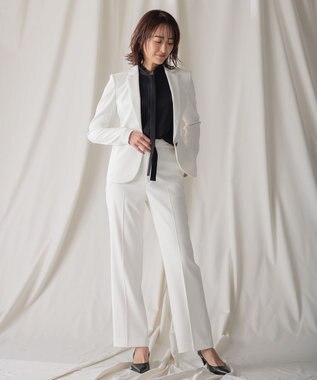 BEIGE， 【洗える】LUIZA / テーラードジャケット White