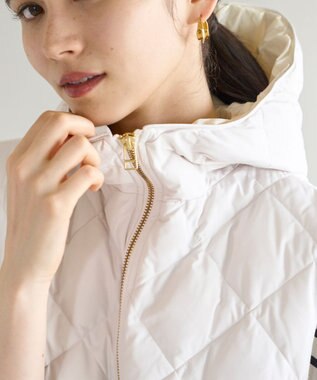 UNFILO 【TAION×UNFILO】フード付き ジレ アイボリー