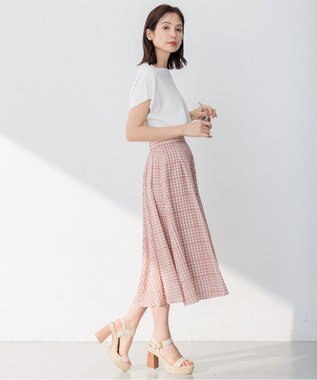 組曲 L 【洗える・型崩れしにくい】CHAI ニットTシャツ アイボリー系