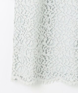 自由区 L 【洗える】レースコンビ Tシャツ 黄緑系