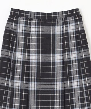 組曲 KIDS 【150-170cm】ウール綾チェック スカート（リボン付き） ネイビー系5