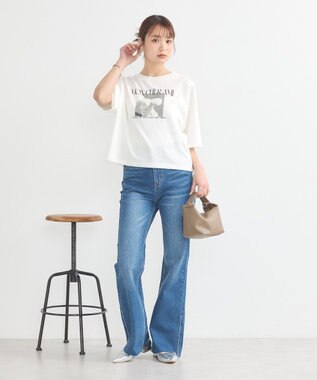 earth music&ecology 【接触冷感/洗濯機可】PhotoショートＴ Off White