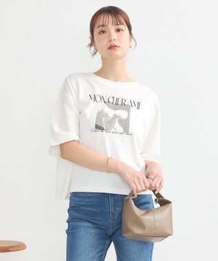 earth music&ecology 【接触冷感/洗濯機可】PhotoショートＴ Off White