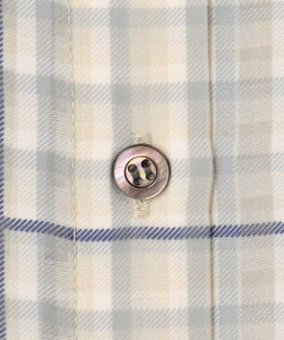 組曲 L 【洗える】シアーチェック ブラウス ベージュ系3