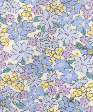 ANY KIDS 総柄プリント レギンス サックスブルー×花柄