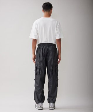 UNFILO MENS レザーライクカーゴパンツ [23年秋冬商品] ブラック