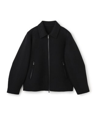 JOSEPH HOMME 【新素材】ウールキャメルリバー　ジップアップブルゾン ブラック系
