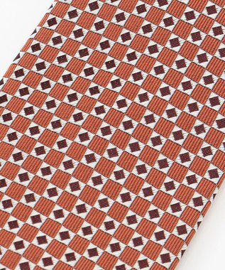 J.PRESS MEN ヴィンテージジャガード/ダイヤグラム柄 ネクタイ オレンジ系8