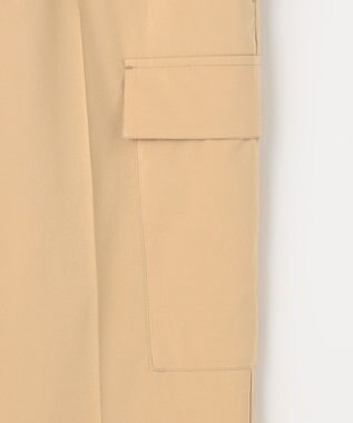 自由区 【洗える】撥水シルキーポプリン カーゴパンツ ベージュ系