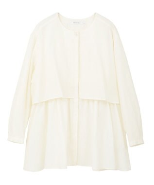 AMERICAN HOLIC サッカーティアードブラウス Off White