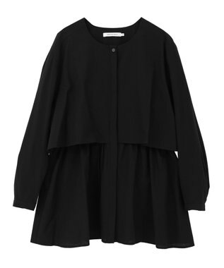 AMERICAN HOLIC サッカーティアードブラウス Black