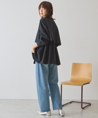 AMERICAN HOLIC サッカーティアードブラウス Black