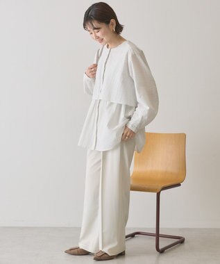 AMERICAN HOLIC サッカーティアードブラウス Stripe