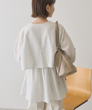 AMERICAN HOLIC サッカーティアードブラウス Stripe