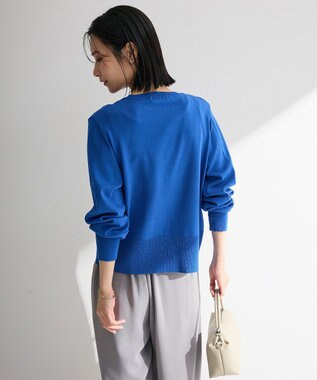 Green Parks 金釦コンパクトニットカーディガン Blue