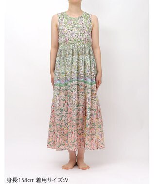 tsumori chisato SLEEP ツモリチサト ワンピース 綿100%(スカート） パッド入り ノースリーブ ロング丈 レディース UNT114 /ワコール メロン