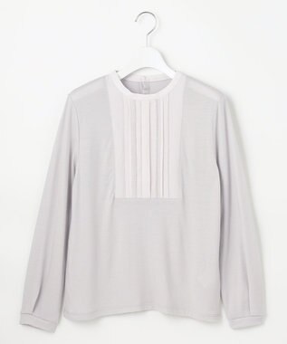 J.PRESS LADIES ウォッシャブルウール タック ドットレース カットソー ベージュ系