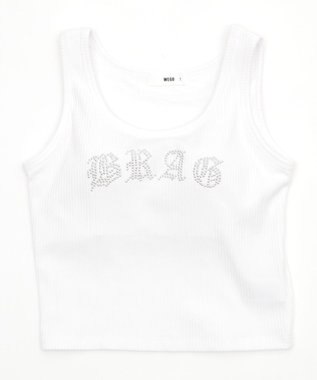 WEGO 【カップ付きインナー】ロゴスタッズカップインタンク ホワイト