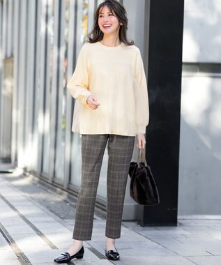 ANY SIS S 【洗える】ビスチェ風チュールコンビ ニット アイボリー