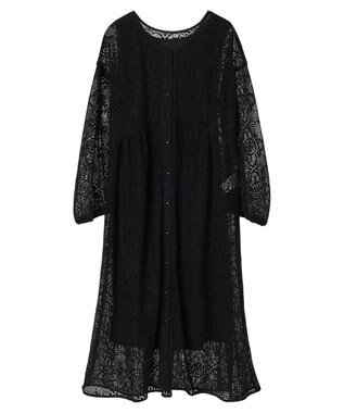 Green Parks ＳＥＴ２点レースワンピース×インナー Black