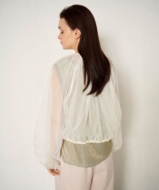 GRACE CONTINENTAL ギャザーチュールブルゾン キナリ