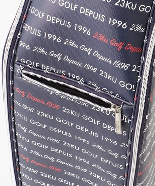 23区GOLF 【UNISEX】ロゴ総柄 キャディバッグ ネイビー系5