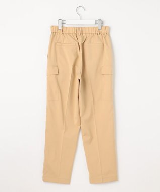 自由区 【洗える】撥水シルキーポプリン カーゴパンツ ベージュ系