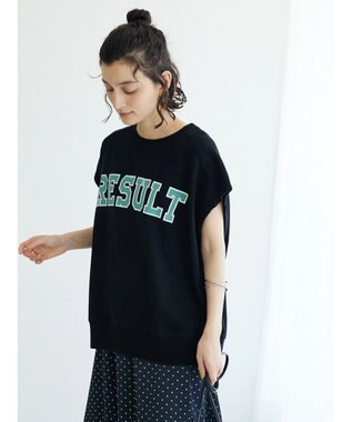 CRAFT STANDARD BOUTIQUE ミニ裏毛　パウダー加工　２ｗａｙクラックＰＴベスト Black