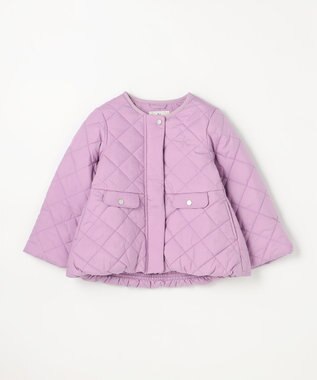 組曲 KIDS 【110-140㎝】マフラー付き中綿キルト アウター ラベンダー