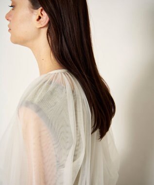 GRACE CONTINENTAL ギャザーチュールブルゾン キナリ