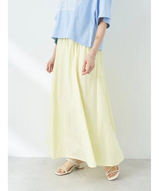 earth music&ecology ポプリンフレアスカート Yellow
