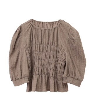 earth music&ecology ポコポコシャーリングトップス Mocha