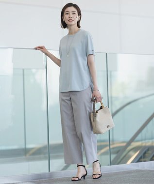 J.PRESS LADIES 【セットアップ対応・洗える・撥水】コットンFITTY ストレート パンツ ベージュ系