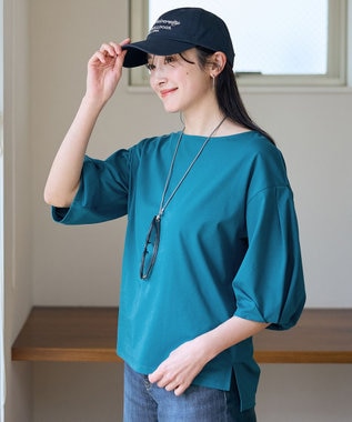 ANY タックスリーブカットソー ターコイズ