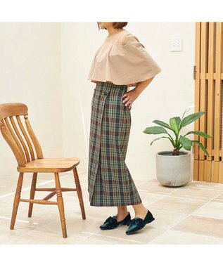 MODE ET JACOMO <MODE ET JACOMO>ベルベットリボンローファー グリーンキジ