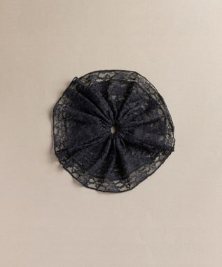 Phoebe ビッグフリルシュシュ　ブラック ブラック