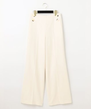 GRACE CONTINENTAL ウールストレッチセミワイドパンツ ホワイト