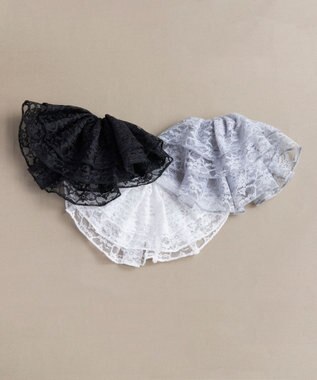 Phoebe ビッグフリルシュシュ　ブラック ブラック