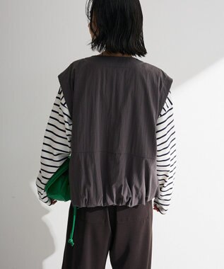 Green Parks ナイロンバルーンベスト Charcoal Gray
