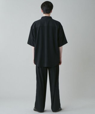 WEGO トロミ　ベルト付きワイドスラックス ブラック