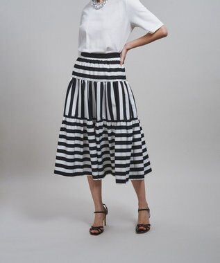 GRACE CONTINENTAL ボーダーコンビスカート