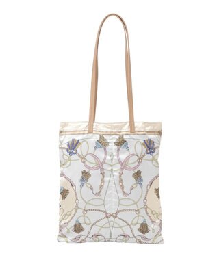 Green Parks スカーフ柄トート Light Gray