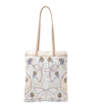 Green Parks スカーフ柄トート Light Gray