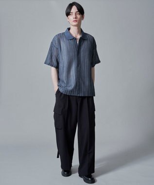 WEGO 【２点SET】アンサンブルシアーシャツ（SS） Dブルー