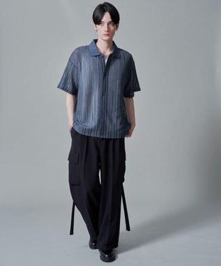 WEGO 【２点SET】アンサンブルシアーシャツ（SS） Dブルー